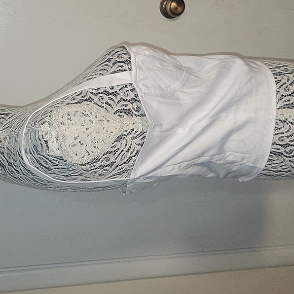 DANIELLE BERNSTEIN Women's Sexy Crop Top White Sz‎ 8 Casual relaxed Retro - Picture 5 of 7